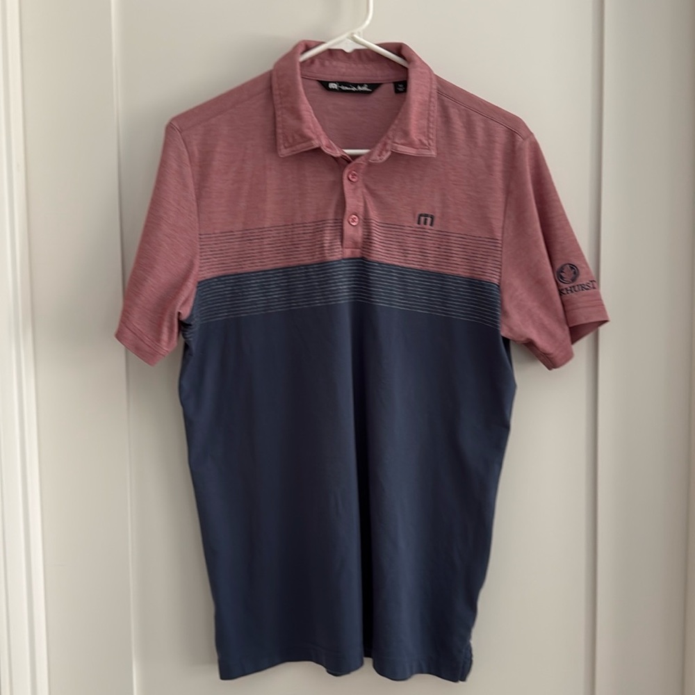 Men’s size medium Travis Mathew golf shirt from Oakhurst country club